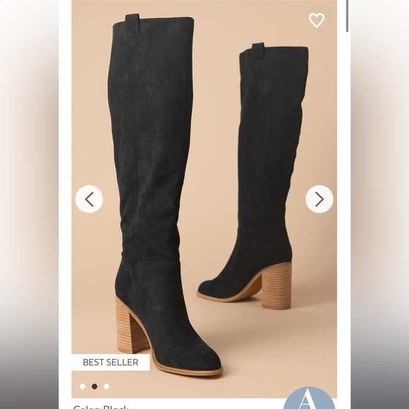 New in Box!! Oasis Society Black Suede Boots Size 7. - Picture 1 of 3